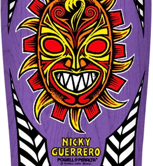 POWELL PERALTA NICKY GUERRERO MASK SKATEBOARD DECK PURPLE